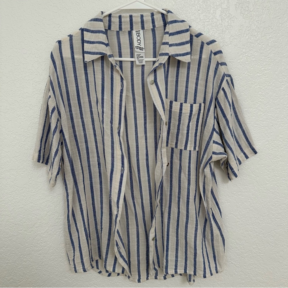 Cotton On Women’s Oversized Button Up Striped Blouse